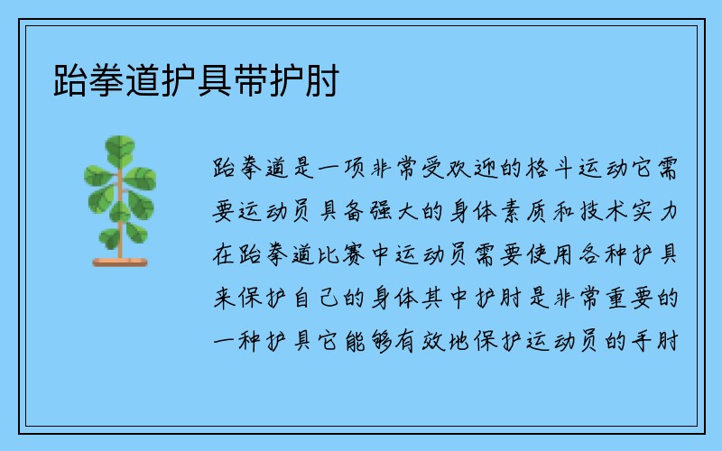 跆拳道护具带护肘